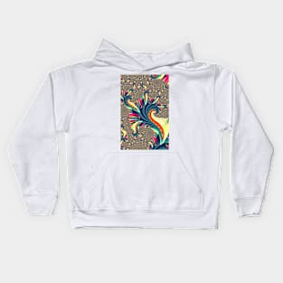 Colourful Fractal Spirals Kids Hoodie